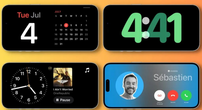 康马苹果手机维修分享iOS17横屏充电待机显示有什么好处 