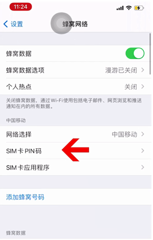 康马苹果14维修网分享如何给iPhone14的SIM卡设置密码 